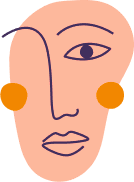 Minimalist abstract face illustration symbolizing mindfulness, emotional healing, and holistic therapy